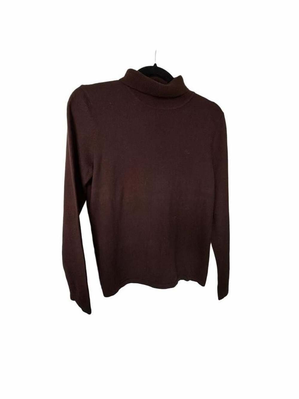 Lauren Ralph Lauren Brown Merino Wool Blend Turtleneck Sweater Size M_131
